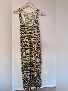 Ralph Lauren Denim & Supply Tiger Stripe Tank Maxi Dress - Black & Tan